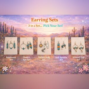 Boutique NWOT Earrings • Choose Your Set • Southwest Boho Statement Dangles